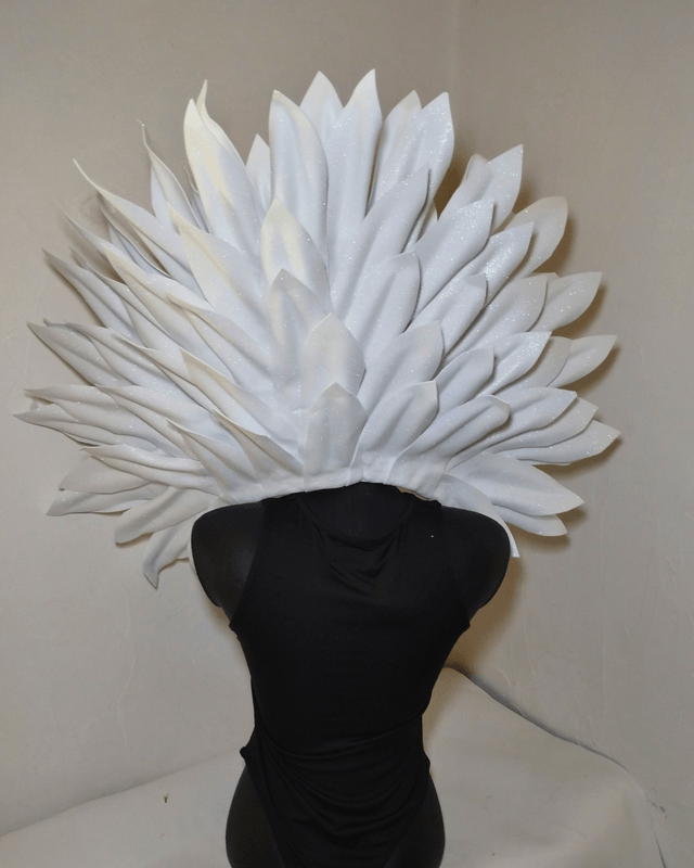 Coiffe et Col Flora Samba Blanc